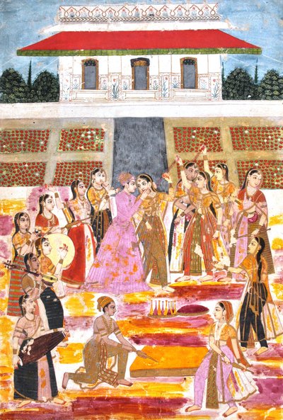 Prince Playing Holi in Harem by Unbekannt Unbekannt